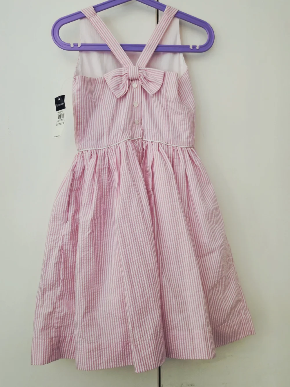 Ralph Lauren Pink Striped Seersucker Sundress